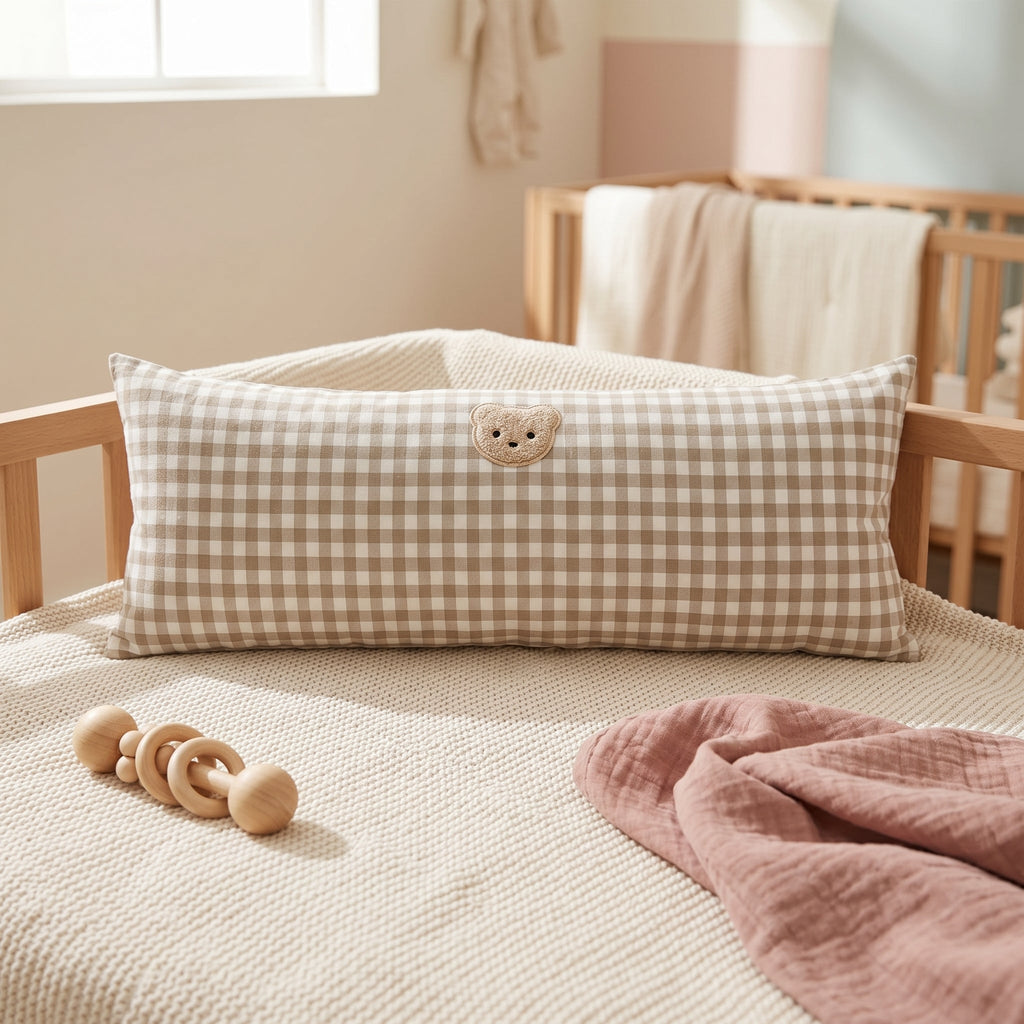 Little Manta Plaid Cotton Baby Pillow