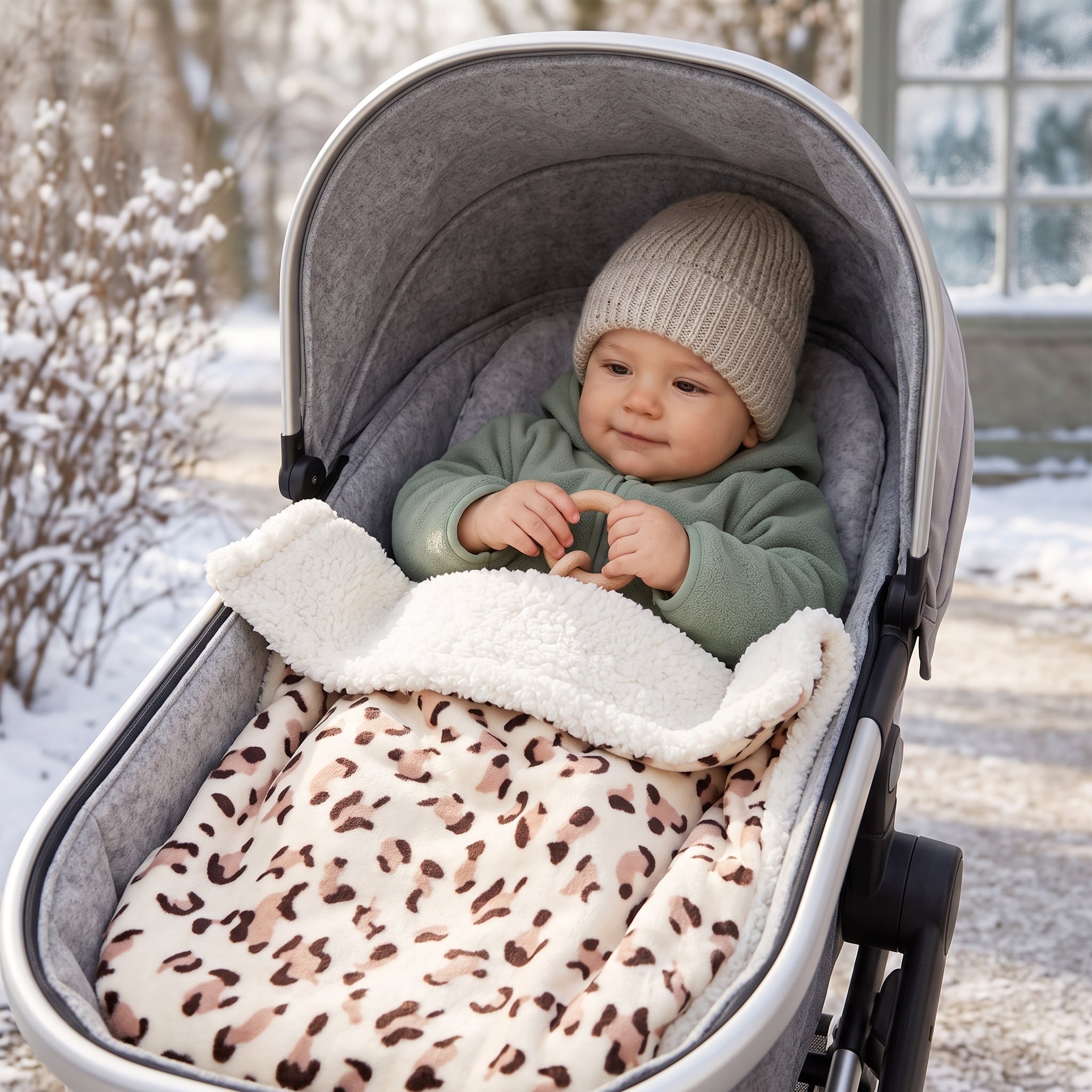 Little Manta Flannel Baby Stroller Blanket