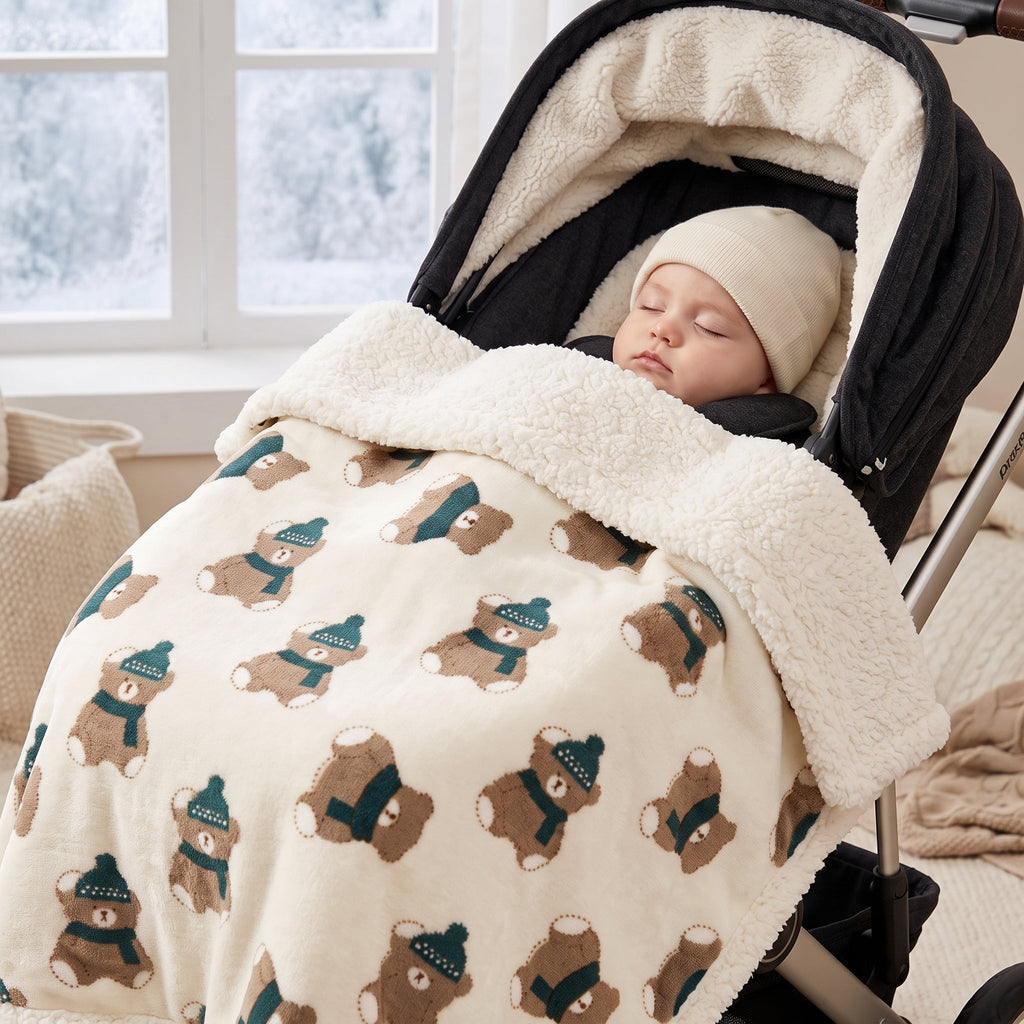 Little Manta Flannel Baby Stroller Blanket