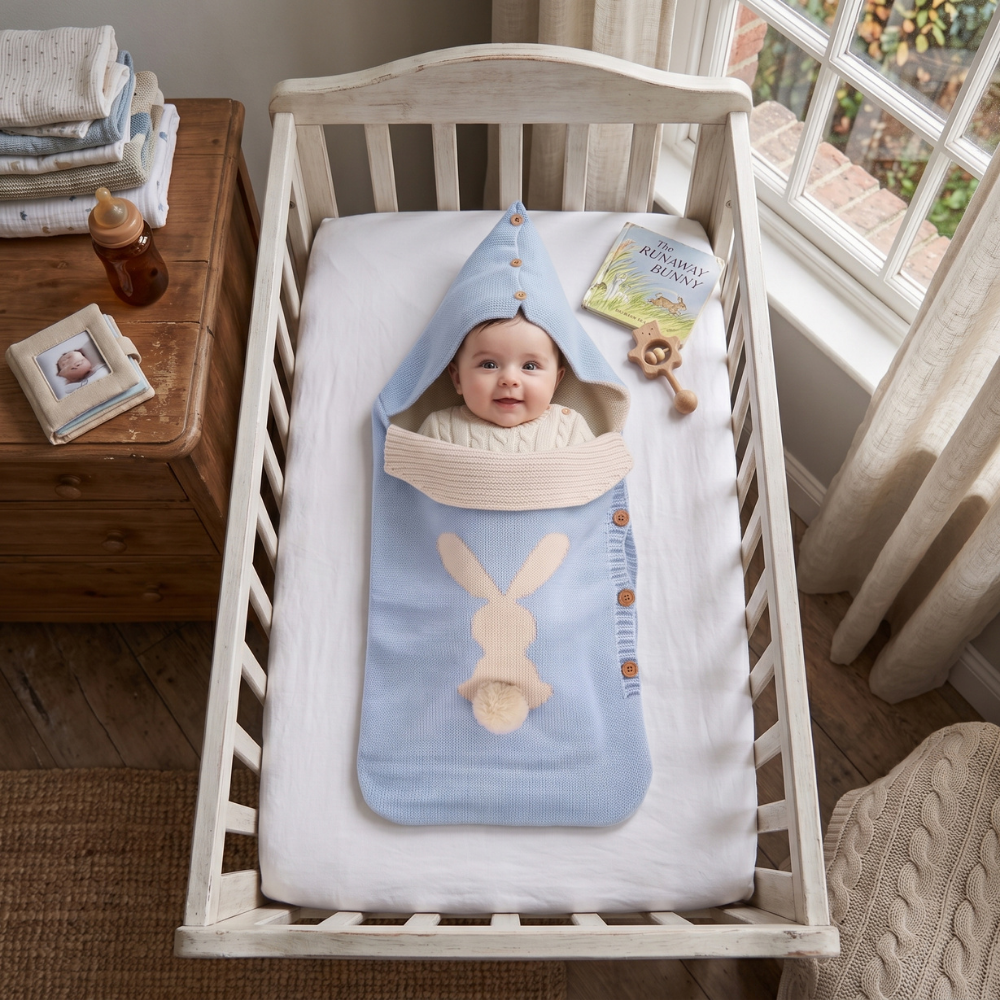 Little Manta Bunny Knit Sleep Sack