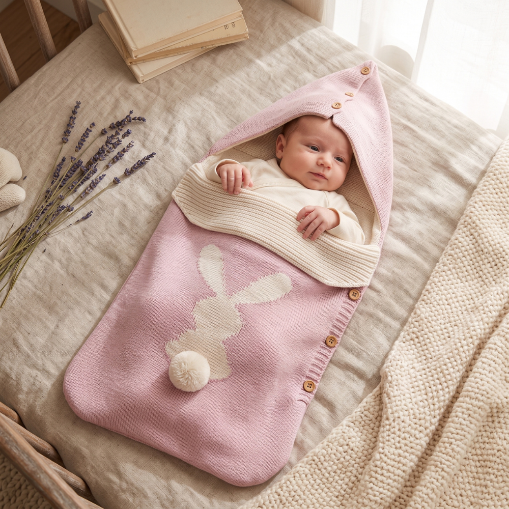 Little Manta Bunny Knit Sleep Sack