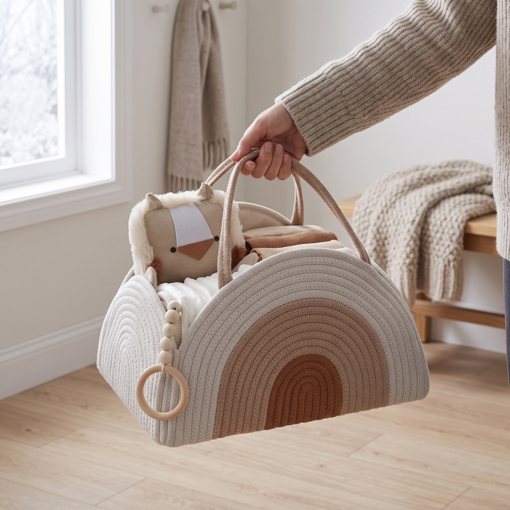 Fazo Store Woven Baby Diaper Caddy