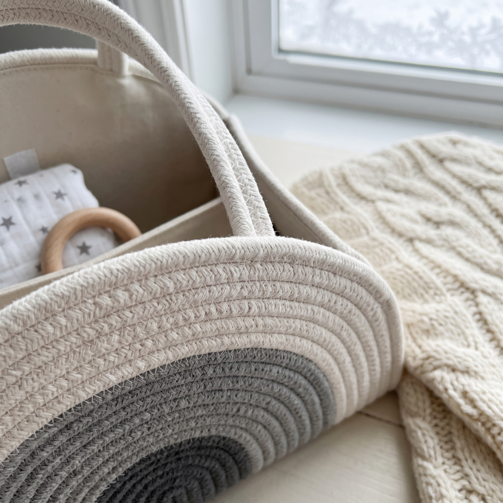 Fazo Store Woven Baby Diaper Caddy