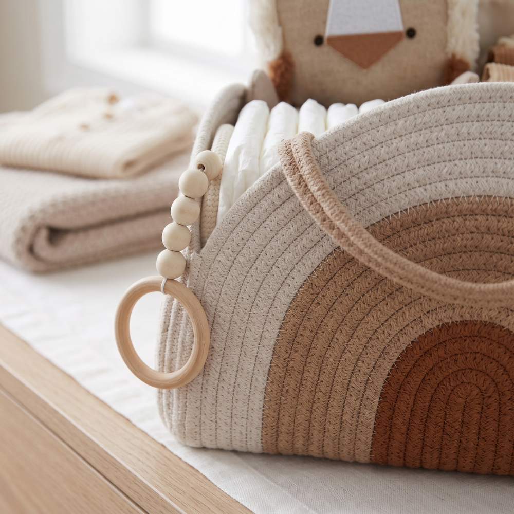 Fazo Store Woven Baby Diaper Caddy