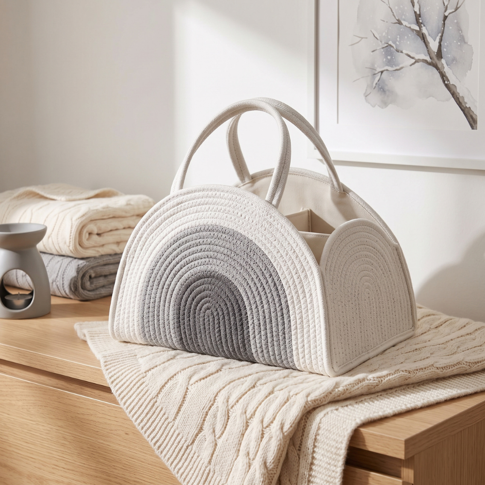 Fazo Store Woven Baby Diaper Caddy
