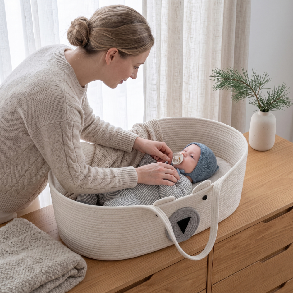 Fazo Store  Woven Moses Basket