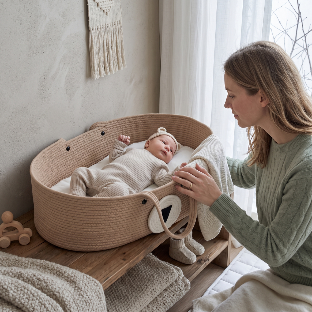 Fazo Store  Woven Moses Basket