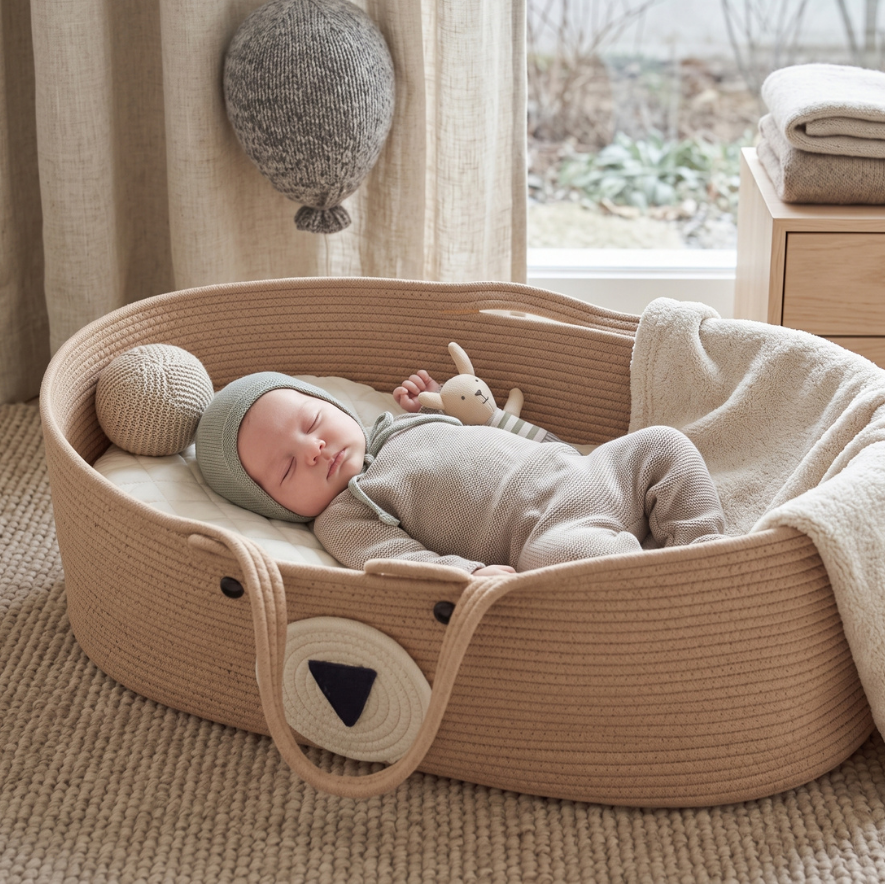 Fazo Store  Woven Moses Basket
