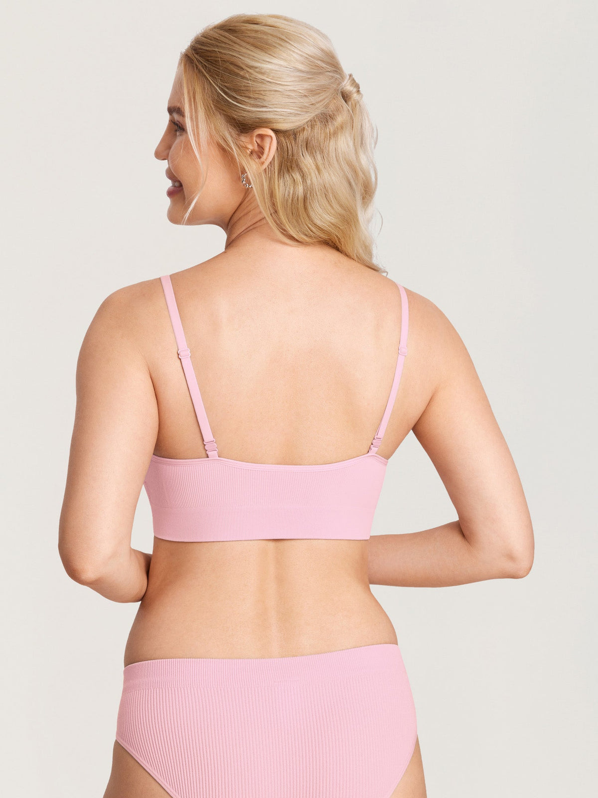 Fazo Store geribde voedingsbralette met ronde hals en verwisselbare bandjes