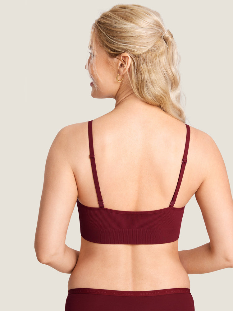 Fazo Store geribde voedingsbralette met ronde hals en verwisselbare bandjes