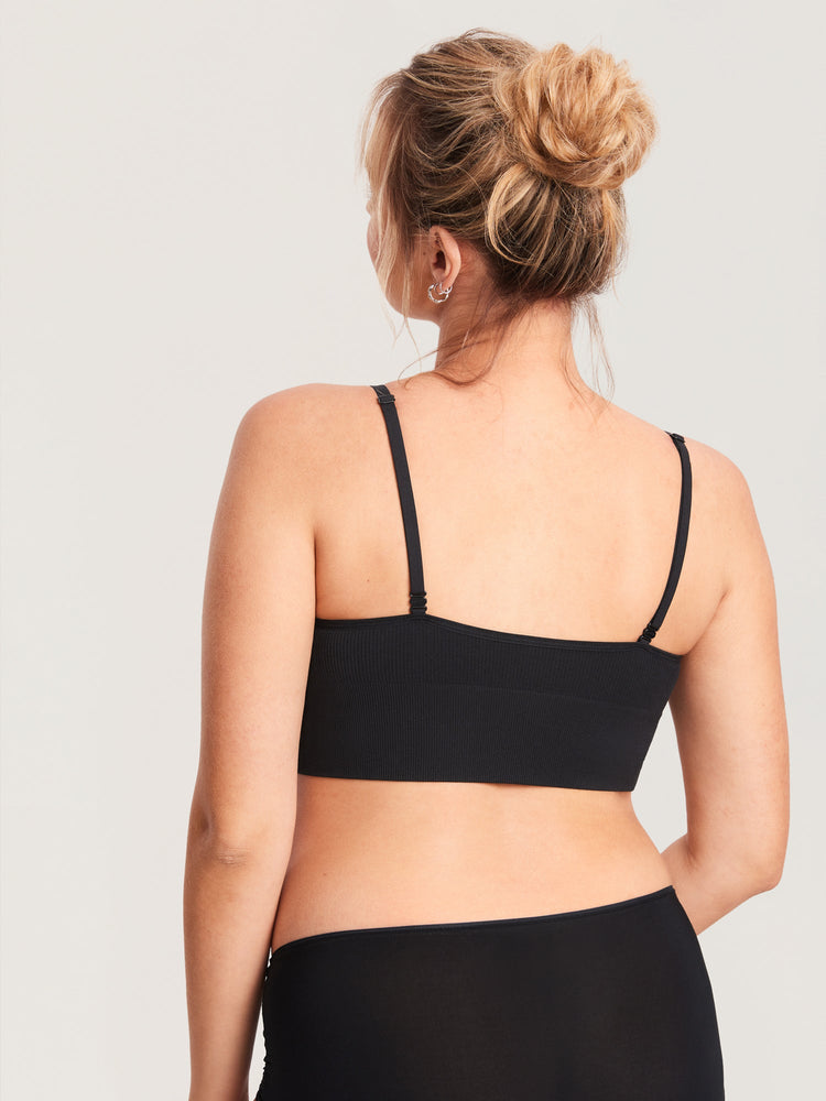 Fazo Store geribde voedingsbralette met V-hals en brede onderband
