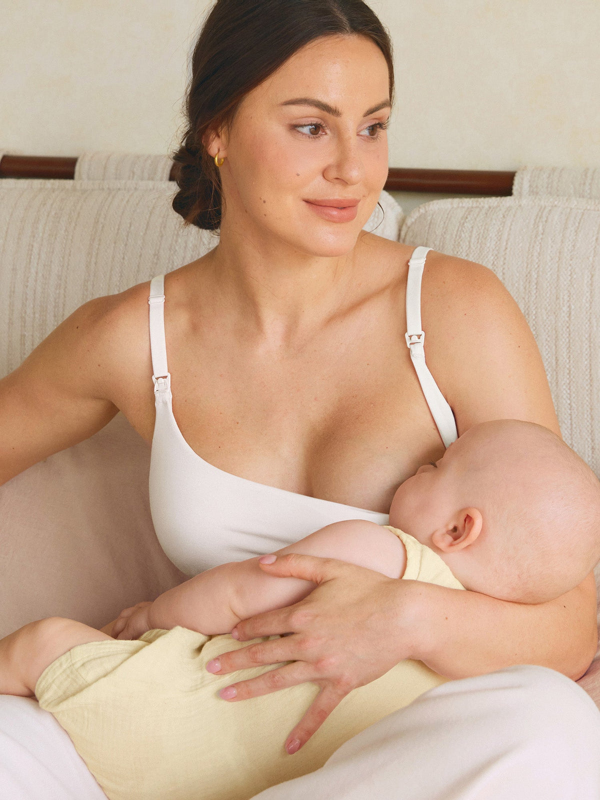 Fazo Store katoenen voedingsbralette met ronde hals