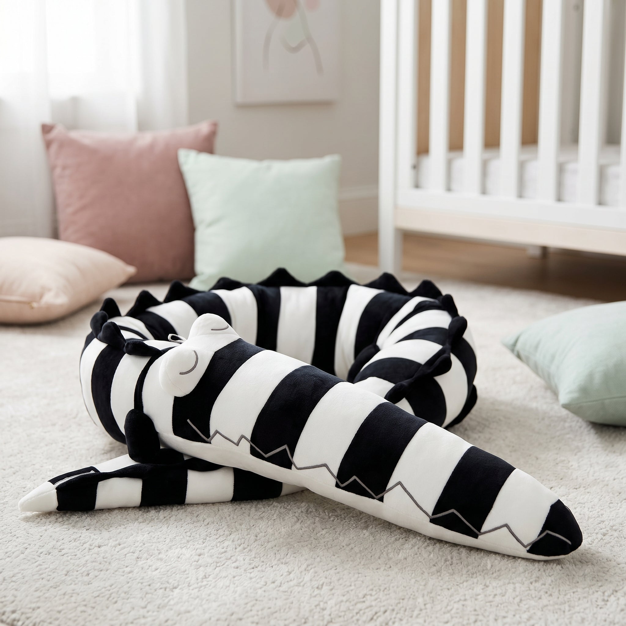 Animal Crib Bumper Liner Plush Toy