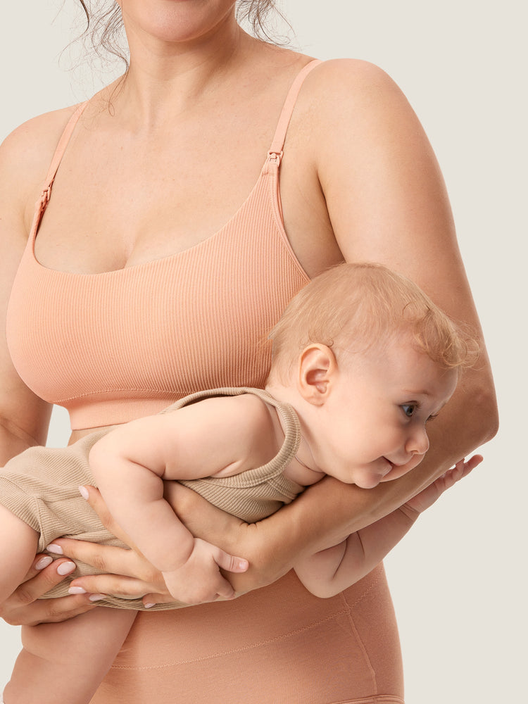 Fazo Store geribde voedingsbralette met ronde hals en verwisselbare bandjes