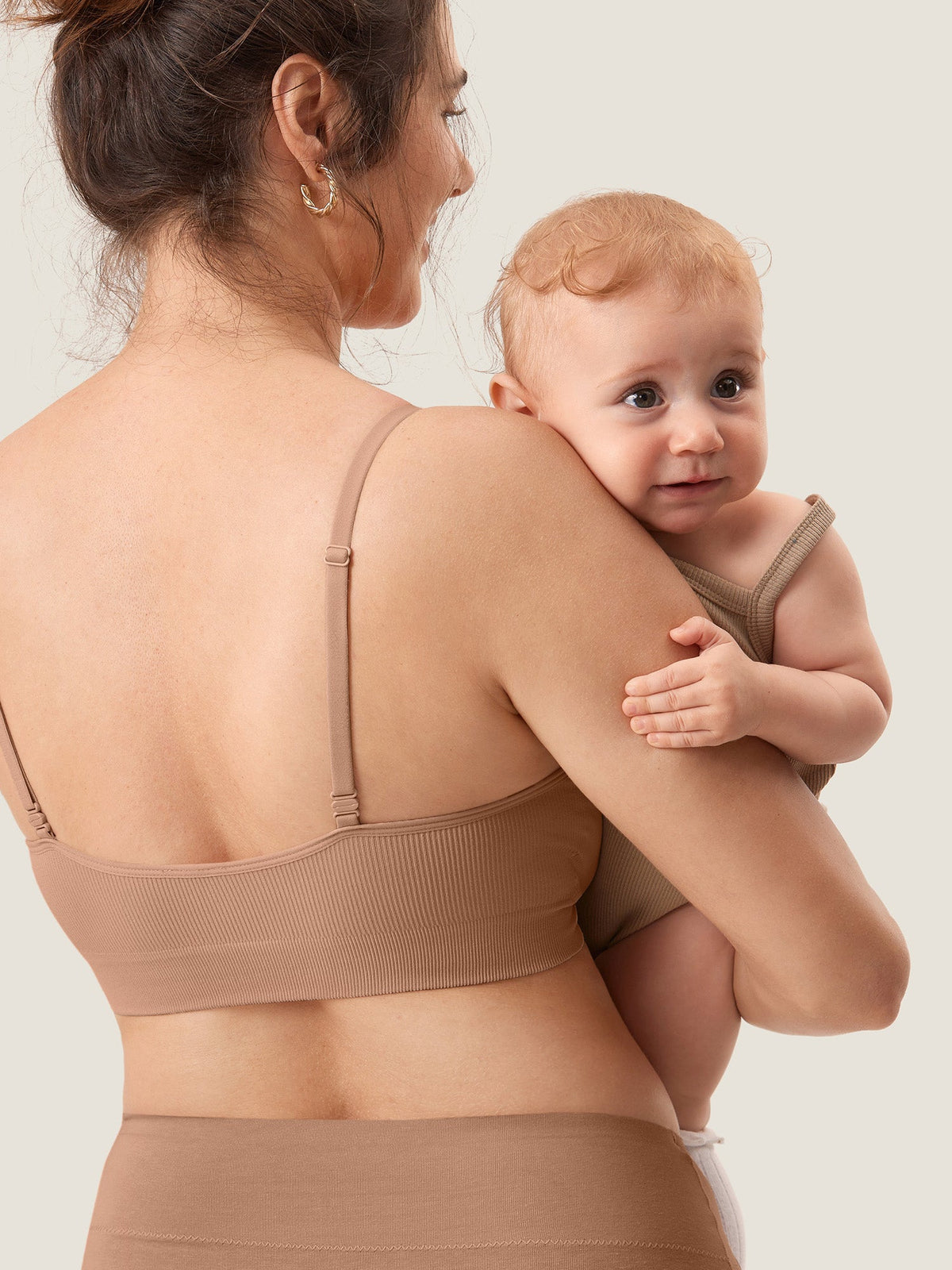 Fazo Store geribde voedingsbralette met ronde hals en verwisselbare bandjes