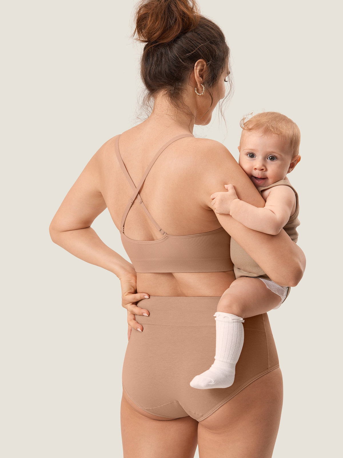 Fazo Store geribde voedingsbralette met ronde hals en verwisselbare bandjes
