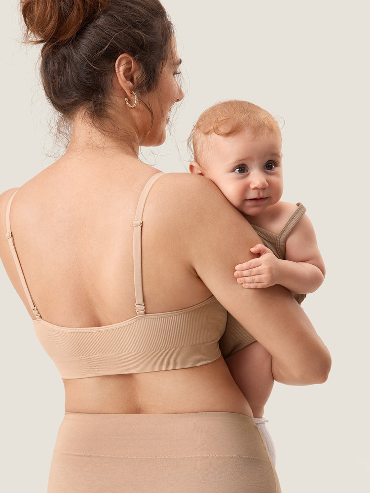 Fazo Store geribde voedingsbralette met ronde hals en verwisselbare bandjes