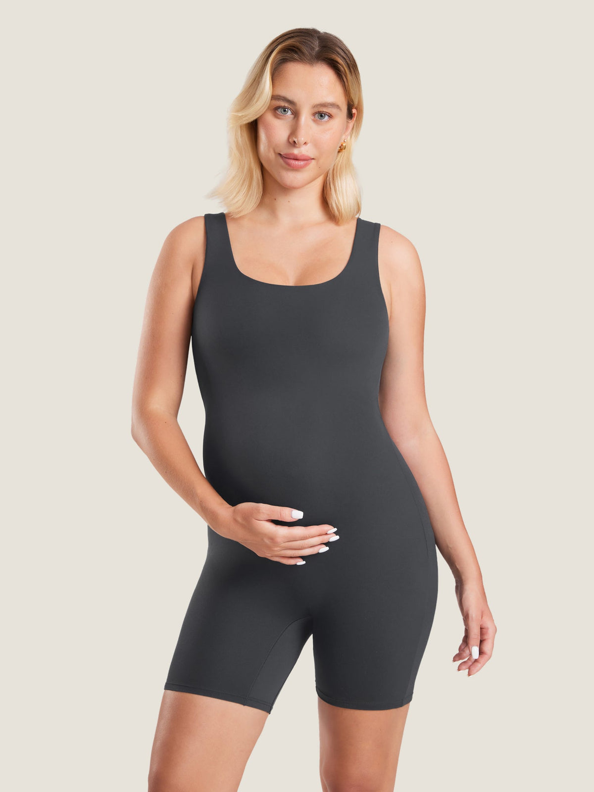 Fazo Store korte zwangerschapsjumpsuit met lage rug – 14 cm