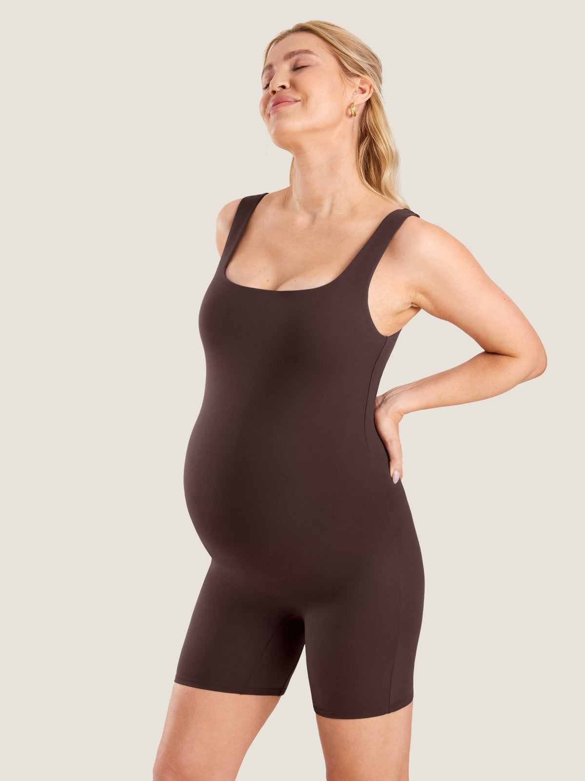 Fazo Store korte zwangerschapsjumpsuit met lage rug – 14 cm