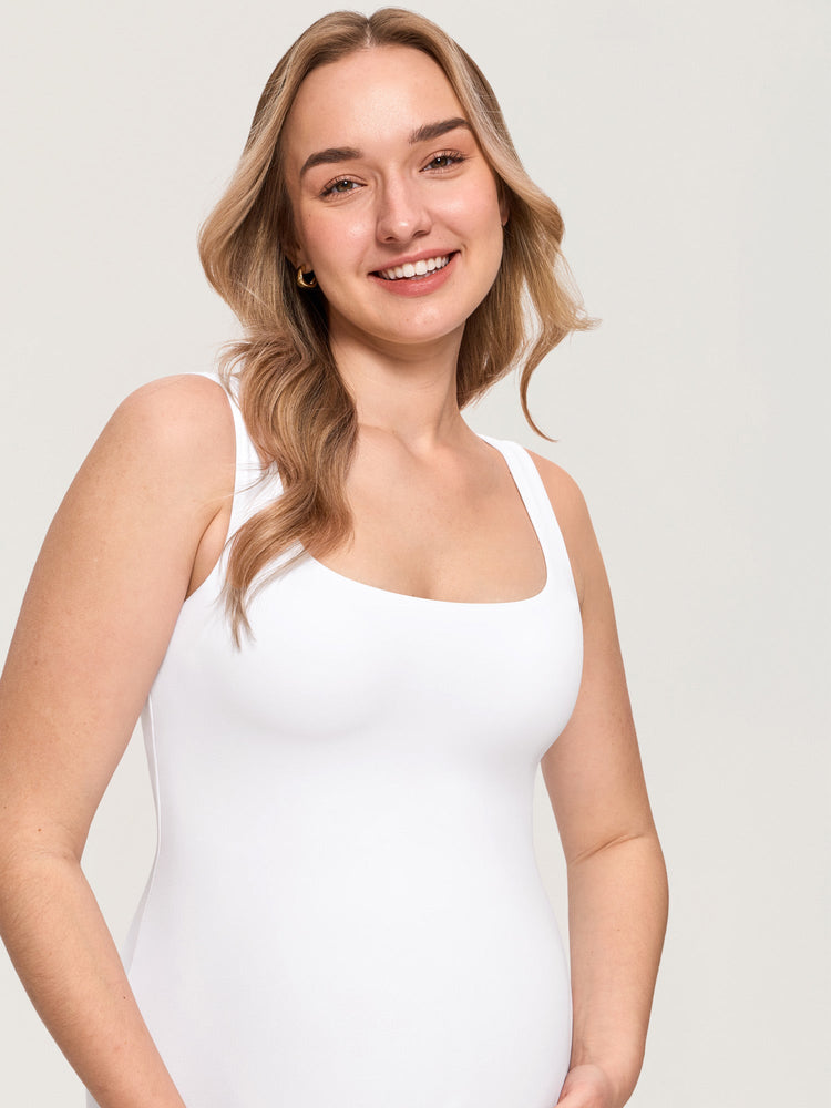Fazo Store dubbellaagse korte zwangerschapsjumpsuit met vierkante hals