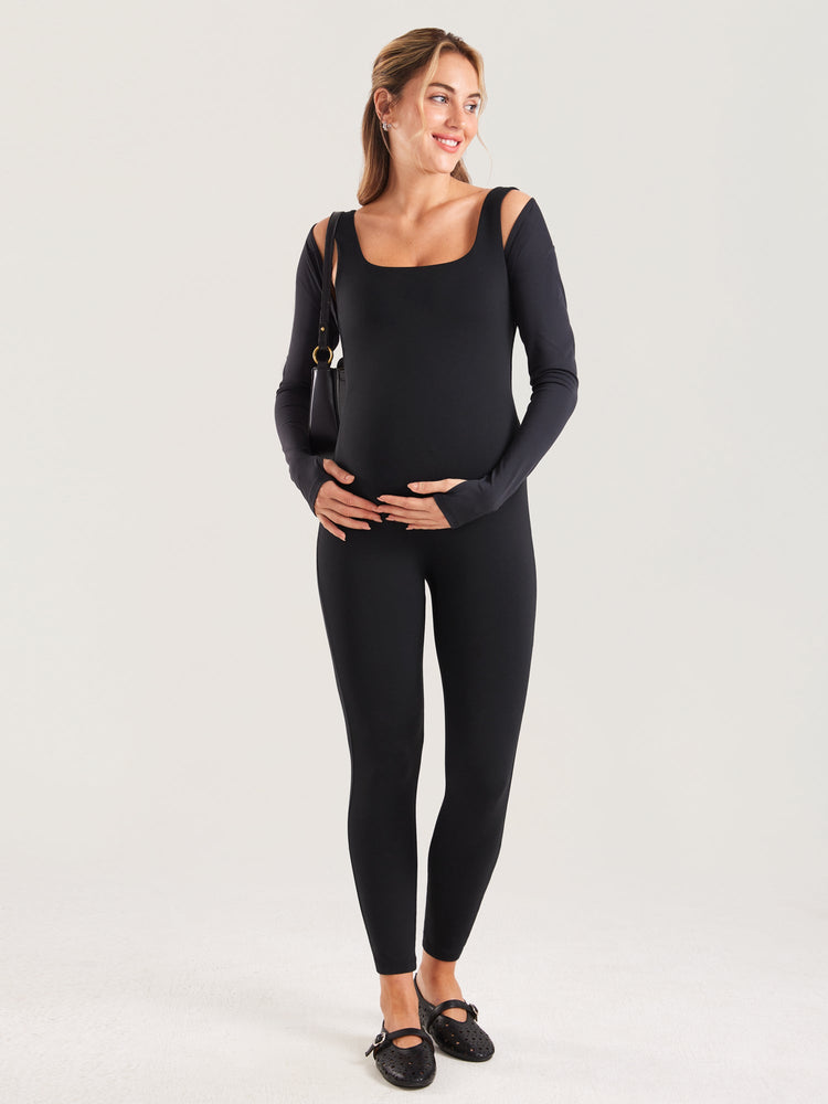 Fazo Store zwangerschapsjumpsuit met vierkante hals – 64 cm