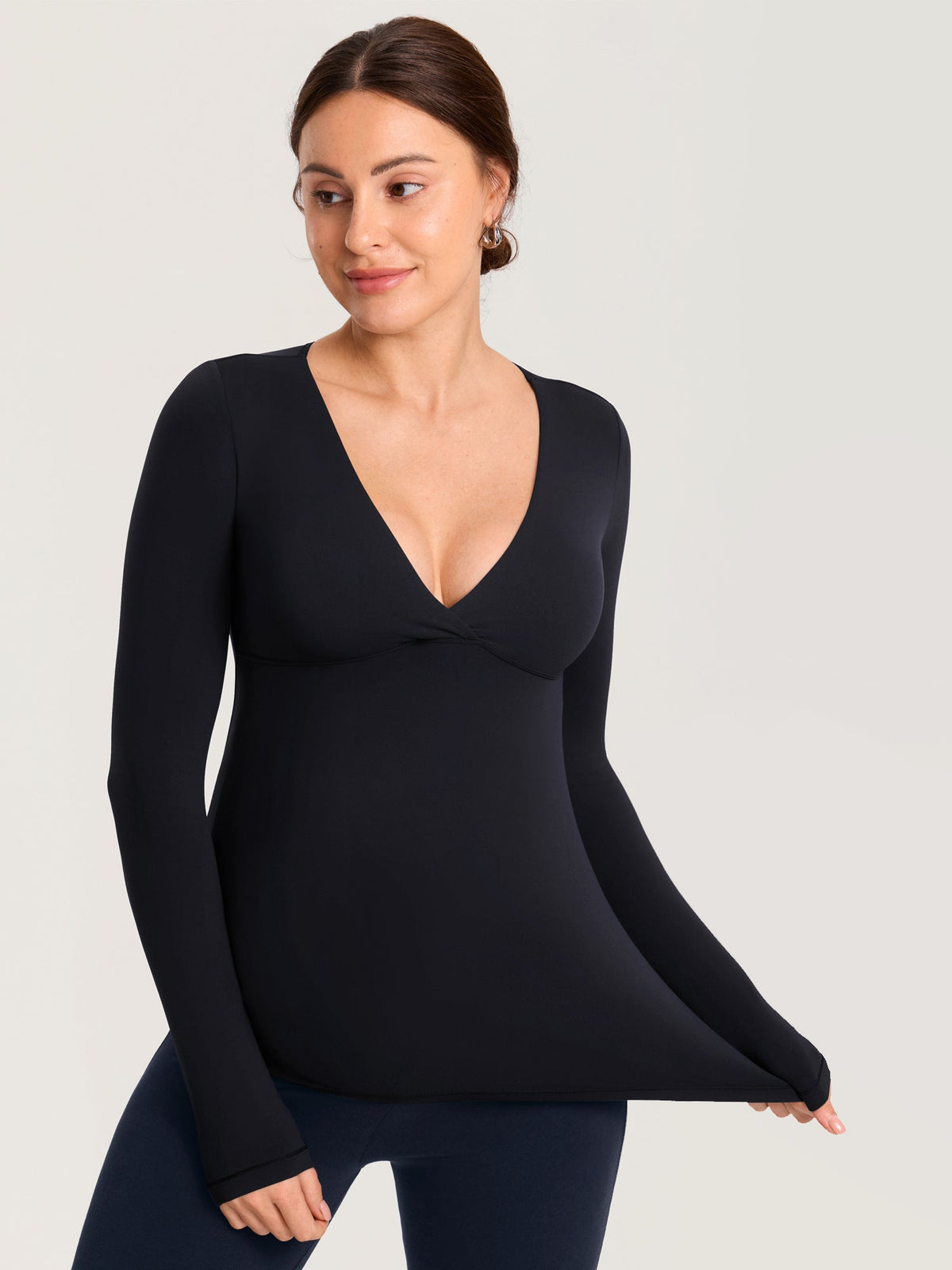 AirSoft Crossover Maternity & Nursing Top - Long Sleeves