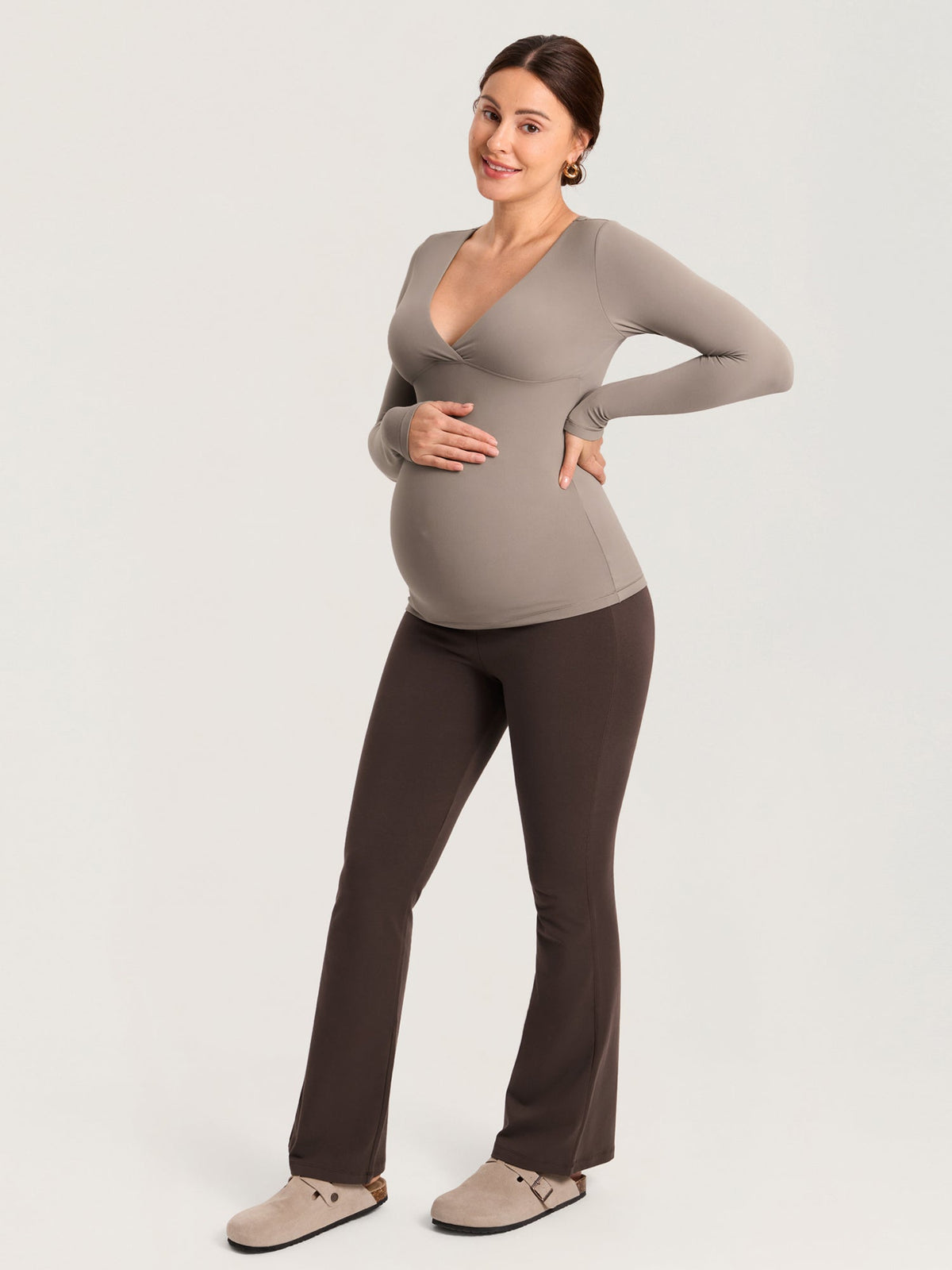 AirSoft Crossover Maternity & Nursing Top - Long Sleeves