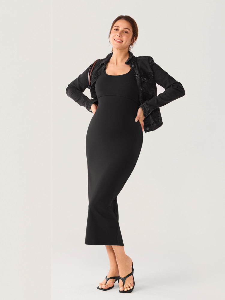 Natrelax® Hidden Crossover Bodycon Maxi Dress
