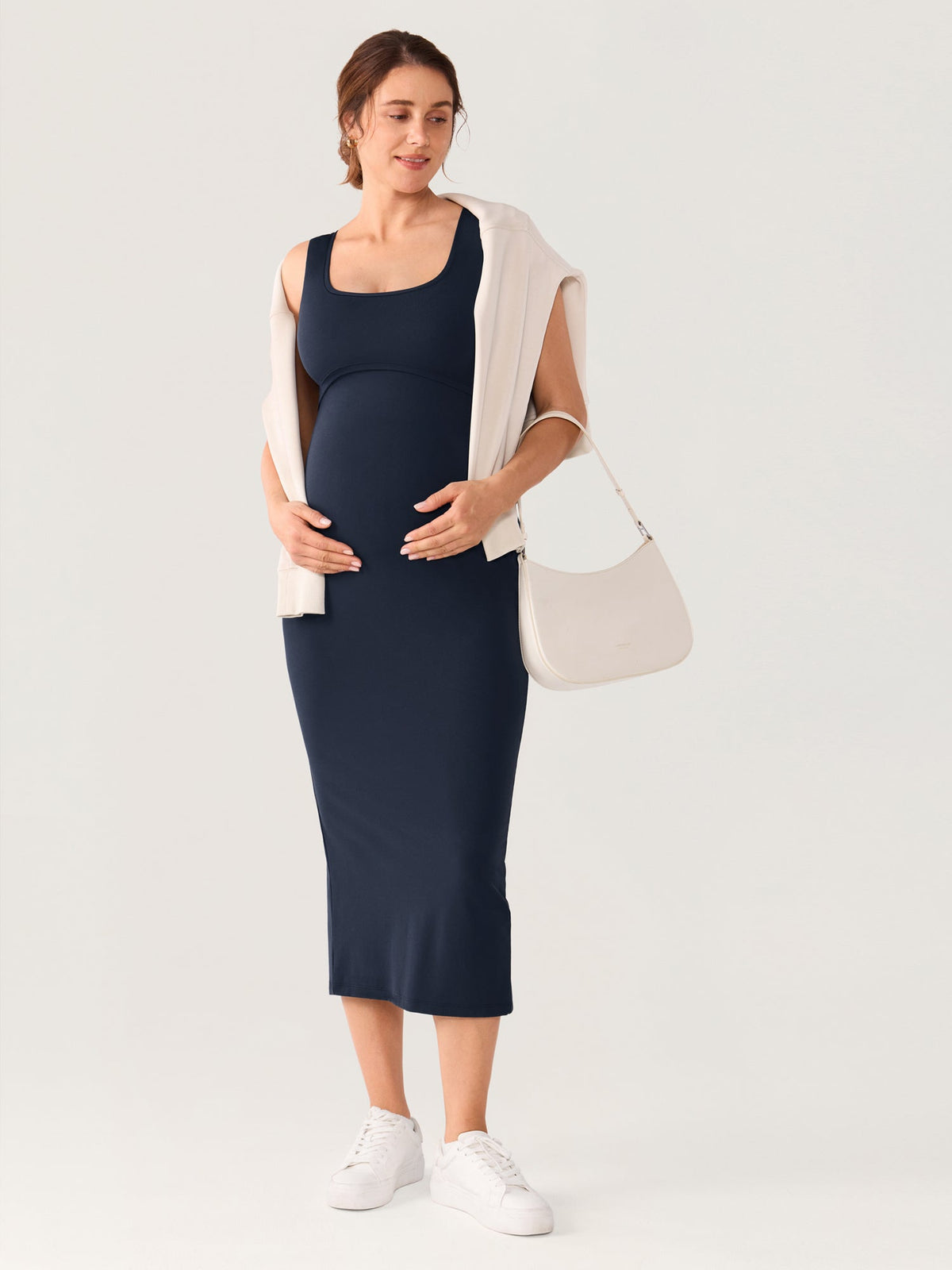 Natrelax® Hidden Crossover Bodycon Maxi Dress