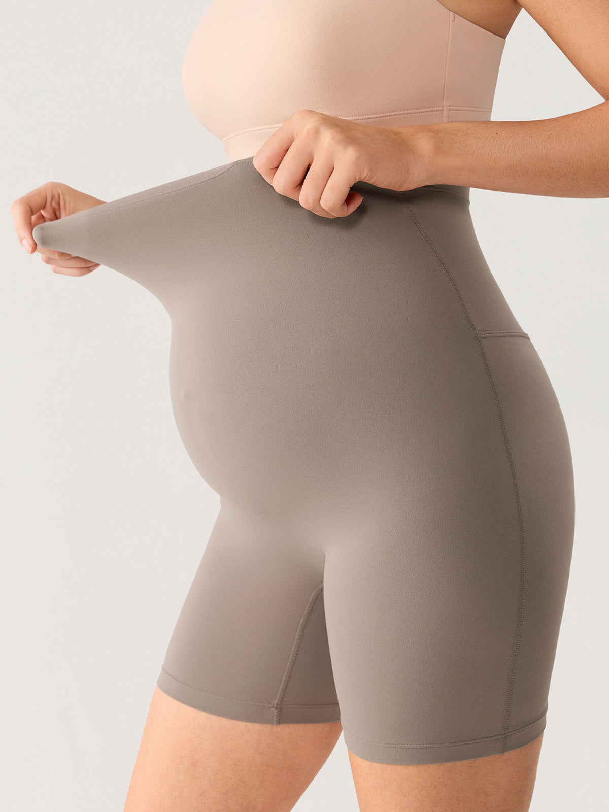 Fazo Store zwangerschapsshort met naadloos voorpand – 15 cm