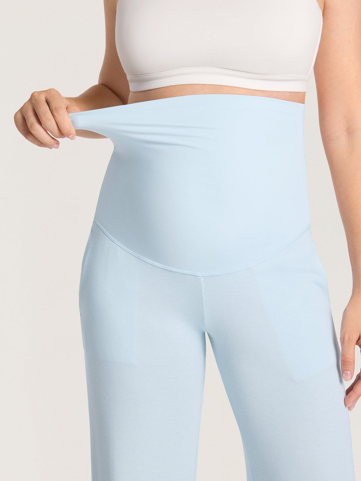 Fazo Store geribde zwangerschapsloungebroek met zakken – 76 cm