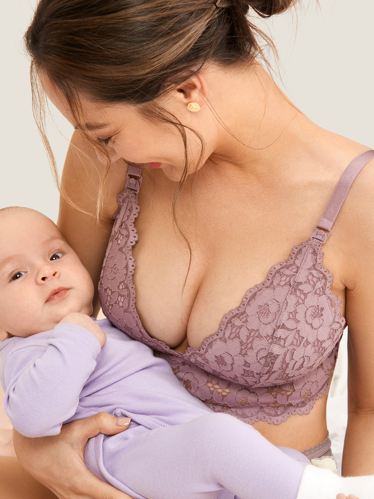Fazo Store kanten voedingsbralette met diepe V-hals